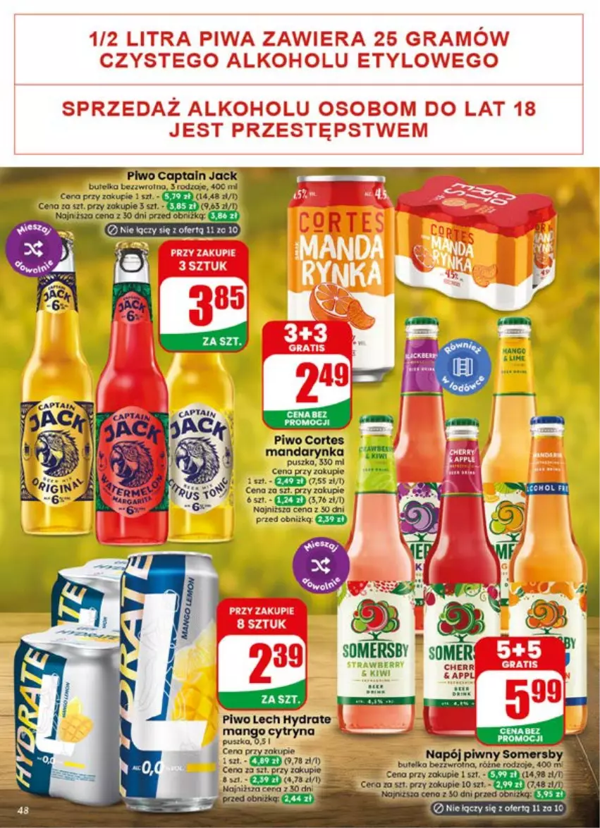 Gazetka promocyjna Dino - Gazetka 29 / 2026 - ważna 15.07 do 21.07.2026 - strona 48 - produkty: Kiwi, Napój, Piwo, Somersby