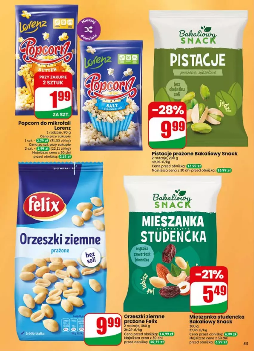 Gazetka promocyjna Dino - Gazetka 29 / 2026 - ważna 15.07 do 21.07.2026 - strona 53 - produkty: Fa, Orzeszki, Orzeszki ziemne, Pistacje