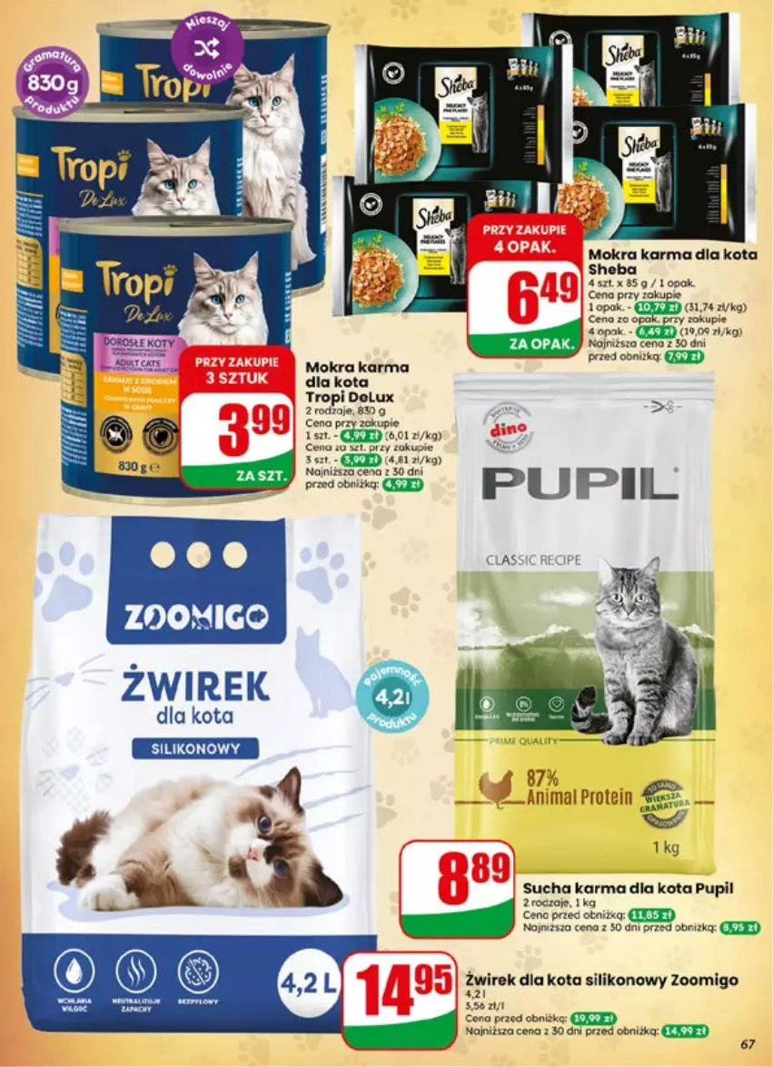 Gazetka promocyjna Dino - Gazetka 29 / 2026 - ważna 15.07 do 21.07.2026 - strona 67 - produkty: Brit, Mokra karma, Sheba, Sucha karma