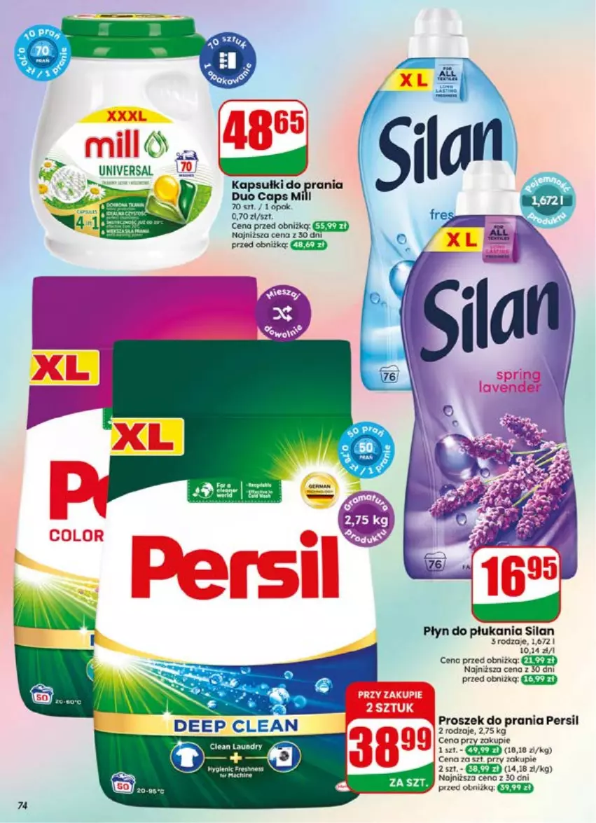 Gazetka promocyjna Dino - Gazetka 29 / 2026 - ważna 15.07 do 21.07.2026 - strona 74 - produkty: Persil, Płyn do płukania, Proszek do prania, Silan