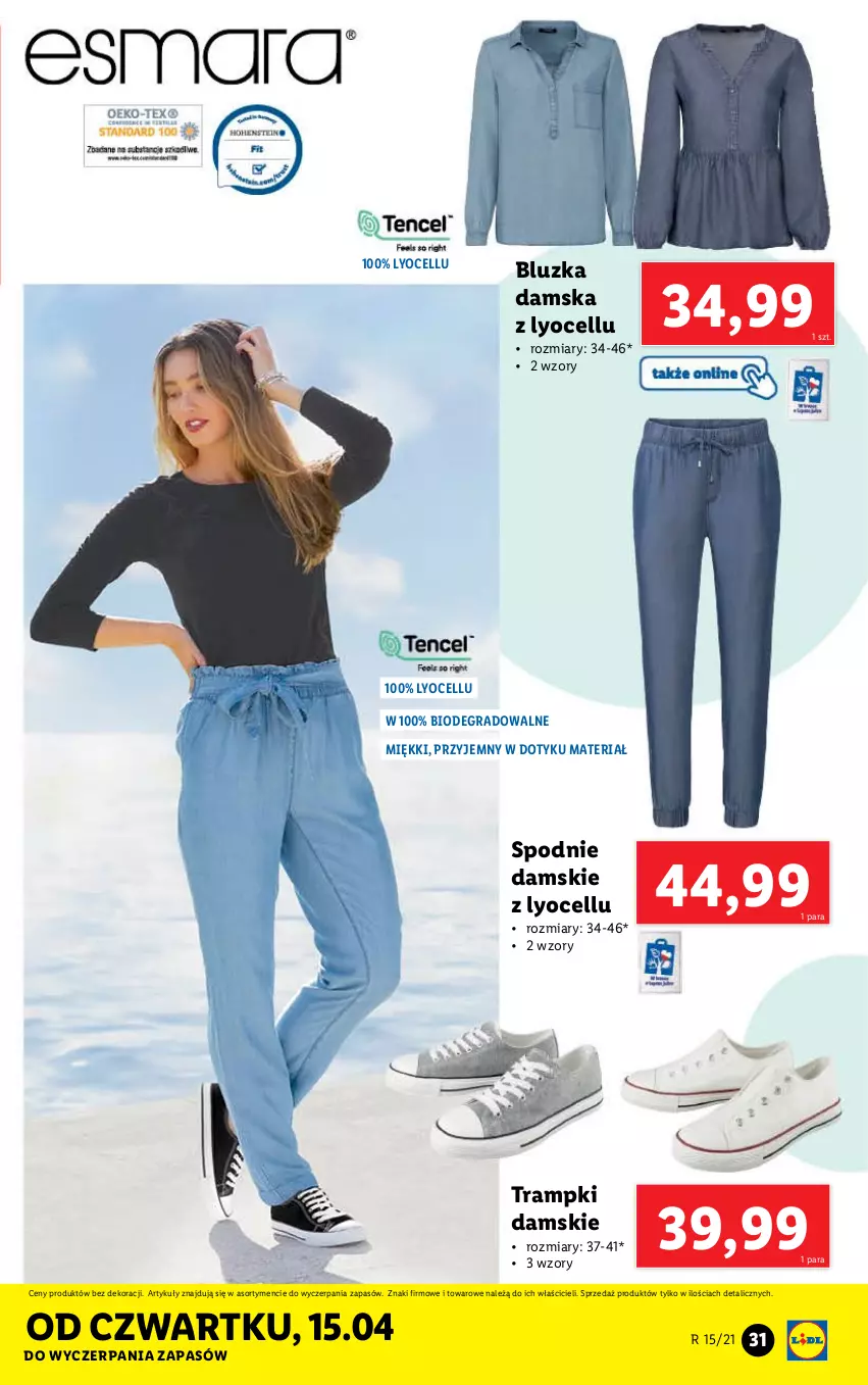 Gazetka promocyjna Lidl - GAZETKA - ważna 12.04 do 17.04.2021 - strona 31 - produkty: Gra, Spodnie, Trampki