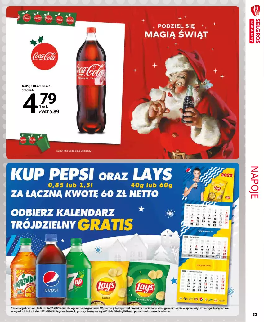 Gazetka promocyjna Selgros - Extra Oferta - ważna 01.12 do 31.12.2021 - strona 33 - produkty: Coca-Cola, Napój, Napoje