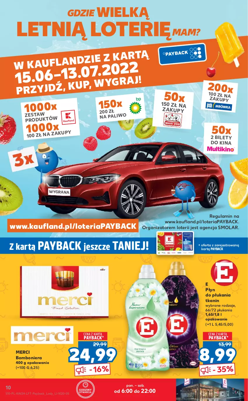 Gazetka promocyjna Kaufland - OFERTA TYGODNIA - ważna 15.06 do 22.06.2022 - strona 10 - produkty: Bomboniera, Gra, Lody, Merci, Mola, Płyn do płukania