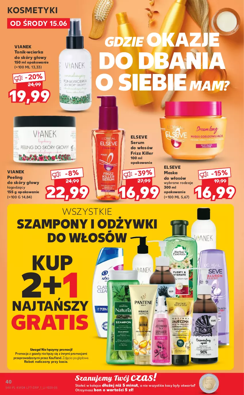 Gazetka promocyjna Kaufland - OFERTA TYGODNIA - ważna 15.06 do 22.06.2022 - strona 40 - produkty: Elseve, Gra, Maska, Maska do włosów, Olej, Peeling, Rum, Ser, Serum, Serum do włosów, Szampon, Tonik, Waga