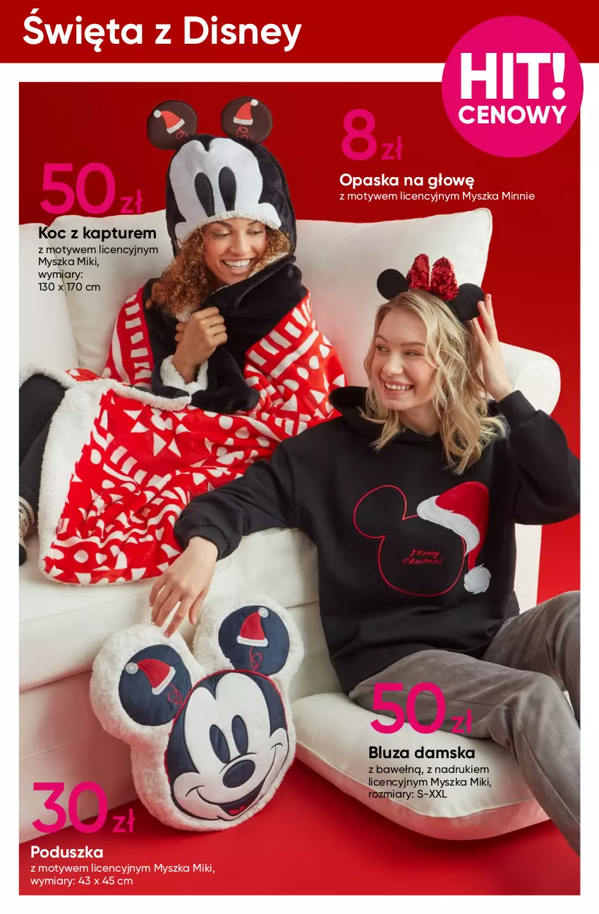 Gazetka promocyjna Pepco - Swetry Świąteczne - ważna 21.11 do 27.11.2024 - strona 9 - produkty: Bluza, Disney, Koc, Minnie, Mysz, Opaska, Poduszka