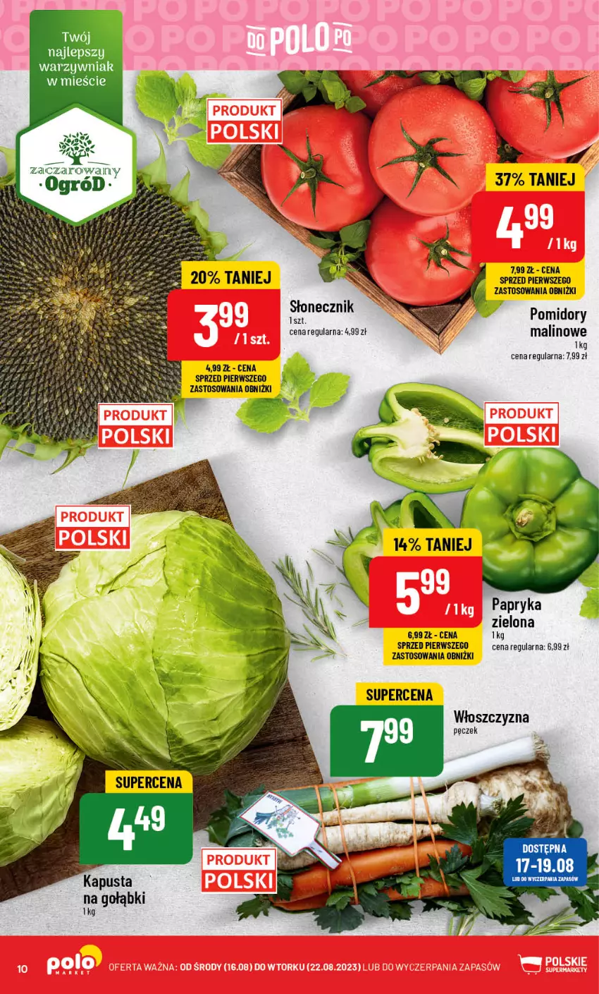 Gazetka promocyjna PoloMarket - Gazetka pomocyjna - ważna 16.08 do 22.08.2023 - strona 10 - produkty: Ogród, Pomidory, Włoszczyzna pęczek