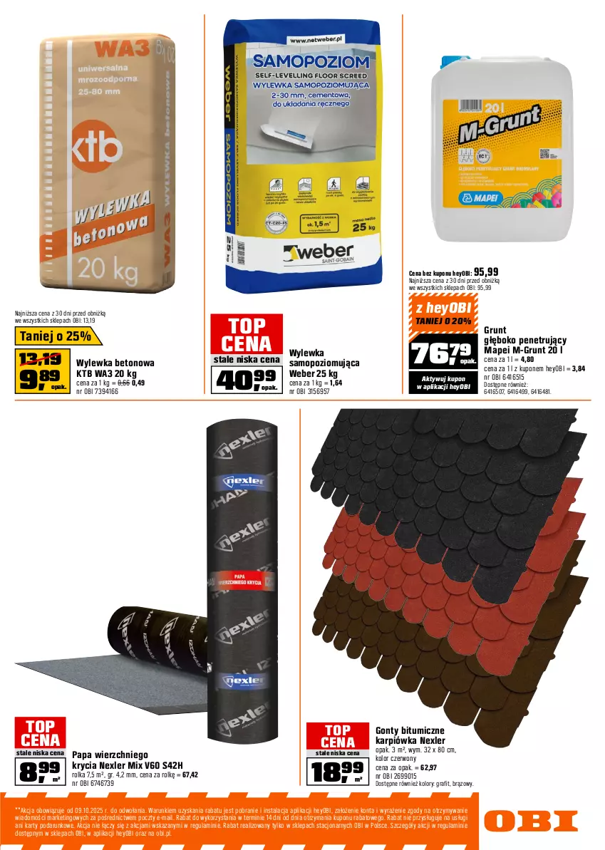 Gazetka promocyjna Obi - Gazetka OBI - ważna 19.02 do 10.03.2026 - strona 3 - produkty: Cement, Gra, Grunt, Karp, Mop, Płyta, Płyta gipsowa, Top, Wełna, Wylewka betonowa