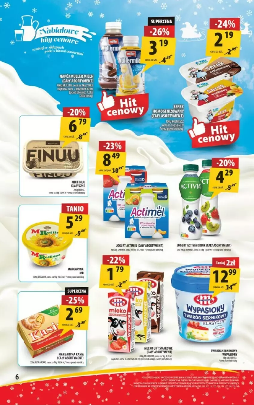 Gazetka promocyjna Arhelan - ważna 29.11.2023 do 28.12.2024 - strona 21 - produkty: Activia, Fa, Finuu, Jogurt, Kasia, Margaryna, Mleko, Napój, Ser, Serek, Serek homogenizowany, Tera, Twaróg