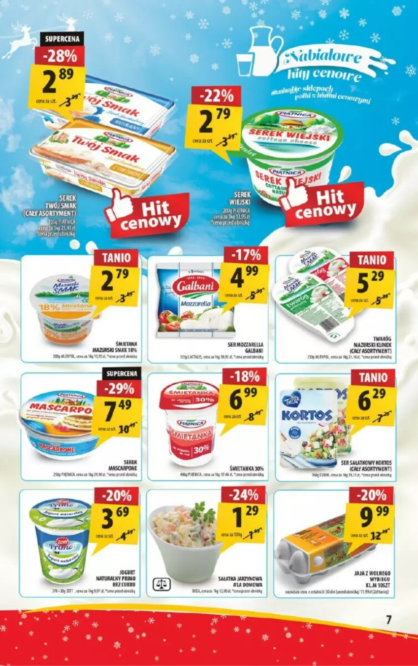 Gazetka promocyjna Arhelan - ważna 29.11.2023 do 28.12.2024 - strona 22 - produkty: Jaja, Jogurt, LG, Mascarpone, Mozzarella, Por, Sałat, Sałatka, Ser, Twaróg