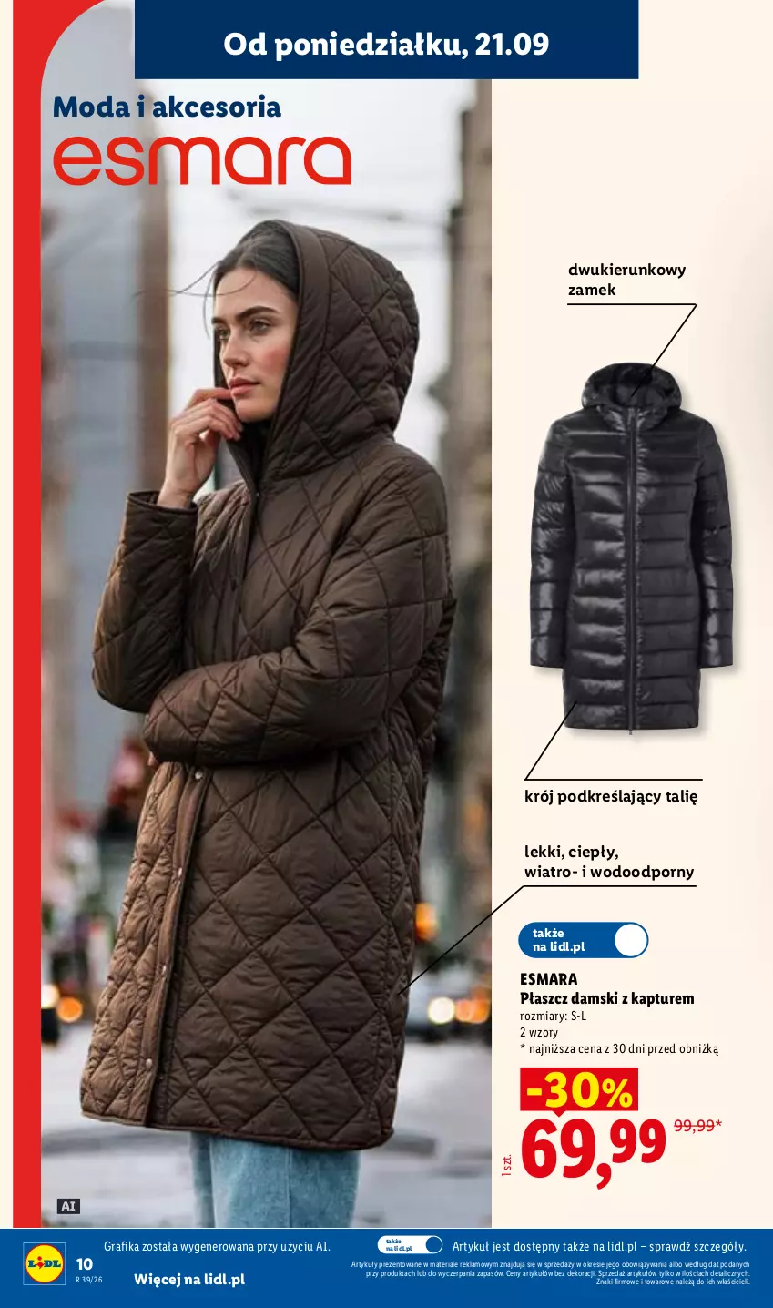 Gazetka promocyjna Lidl - Gazetka ważna od 21.09 do 26.09 - ważna 21.09 do 26.09.2026 - strona 14 - produkty: Gra, Grafika, Moda, Płaszcz, Por