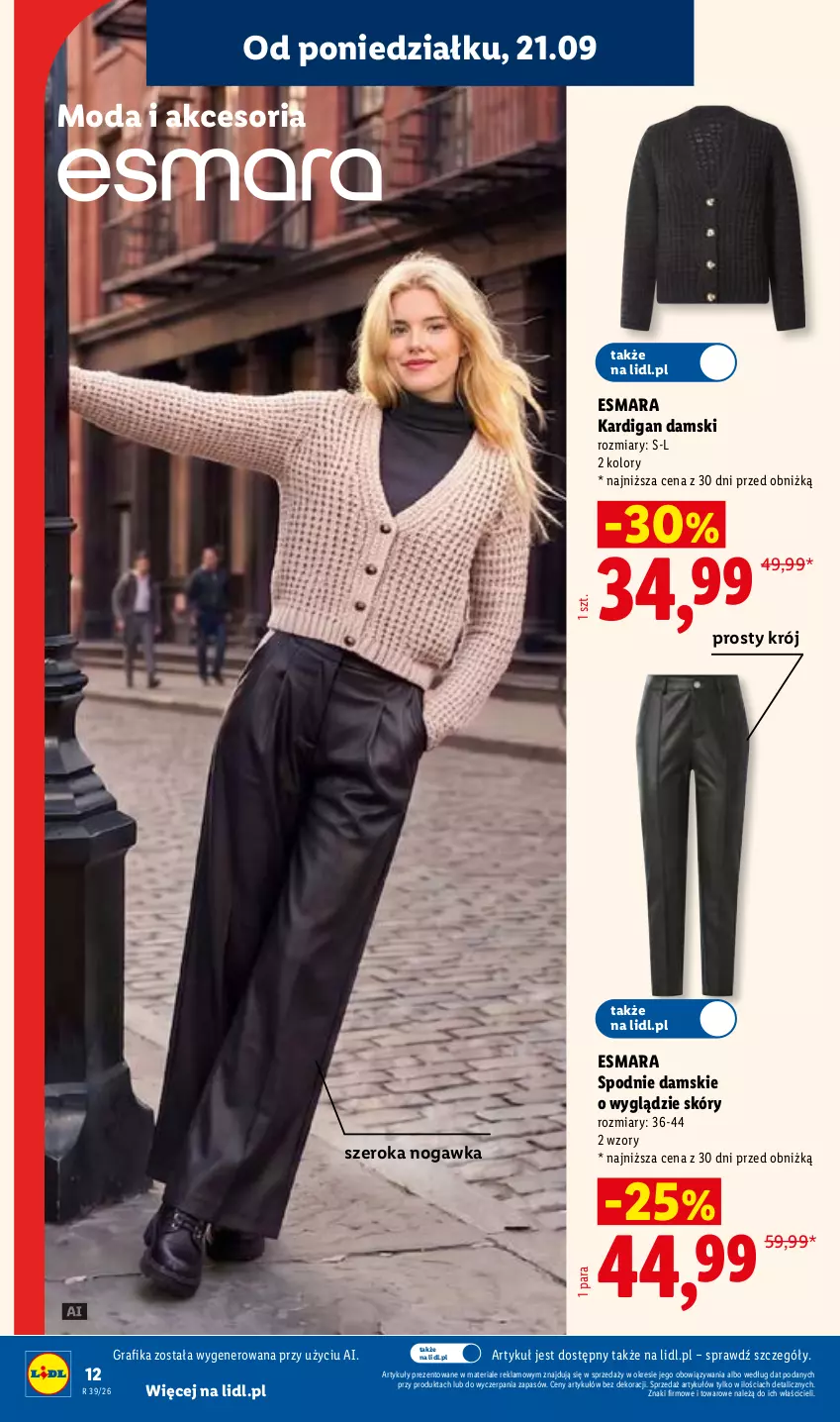 Gazetka promocyjna Lidl - Gazetka ważna od 21.09 do 26.09 - ważna 21.09 do 26.09.2026 - strona 16 - produkty: Gra, Grafika, Kardigan, Moda, Spodnie