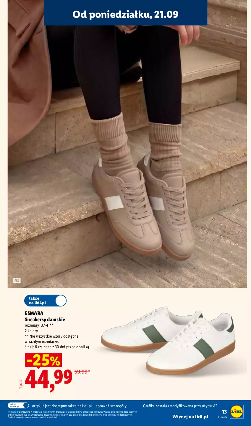 Gazetka promocyjna Lidl - Gazetka ważna od 21.09 do 26.09 - ważna 21.09 do 26.09.2026 - strona 17 - produkty: Gra, Grafika, Sneakersy