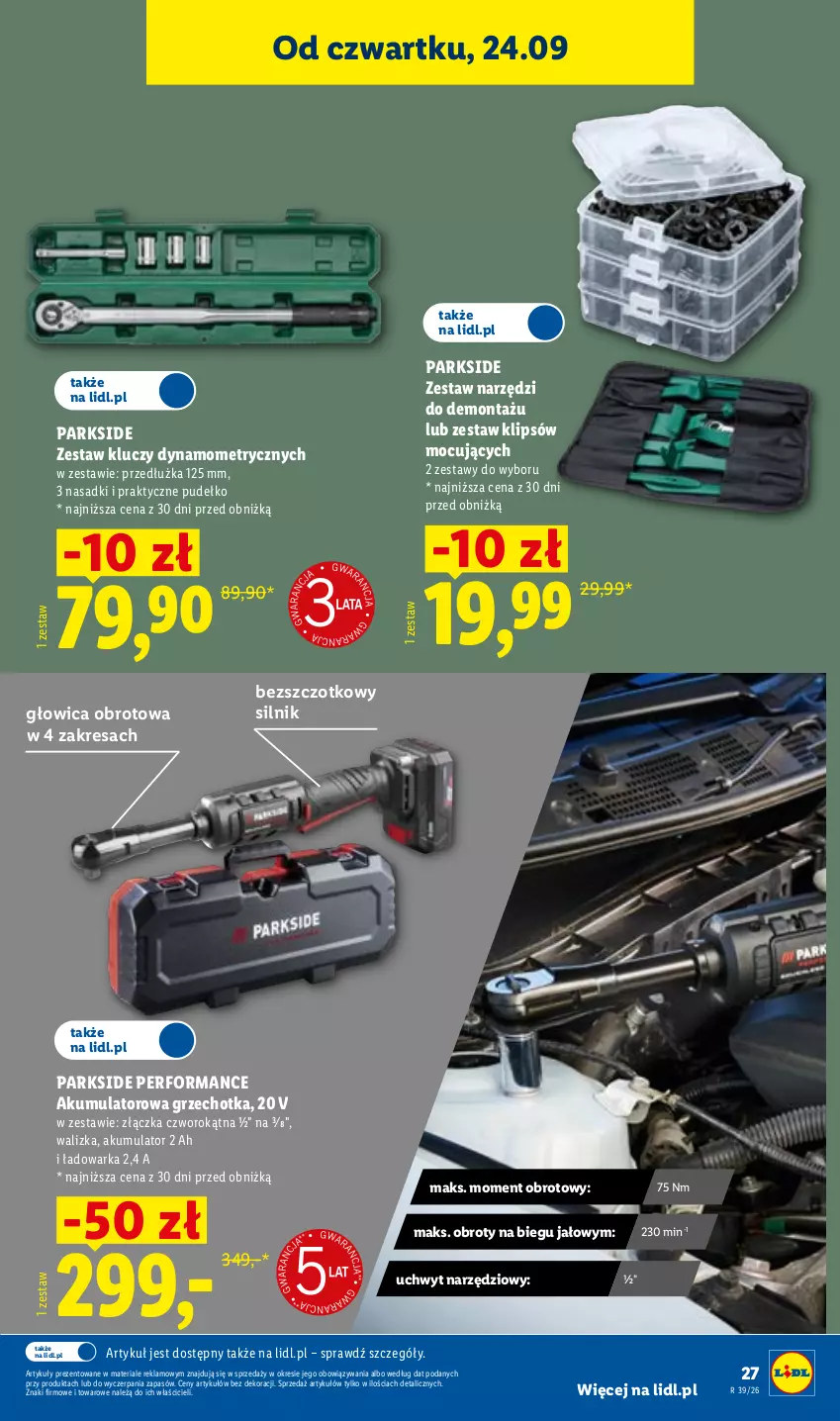Gazetka promocyjna Lidl - Gazetka ważna od 21.09 do 26.09 - ważna 21.09 do 26.09.2026 - strona 35 - produkty: Akumulator, Parkside, Pudełko, Walizka, Warka, Zestaw kluczy, Zestaw narzędzi