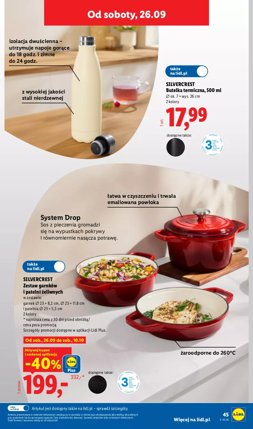 Gazetka promocyjna Lidl - Gazetka ważna od 21.09 do 26.09 - ważna 21.09 do 26.09.2026 - strona 53 - produkty: Garnek, Napoje, Patelnia, Piec, Por, Silvercrest, Sok, Sos