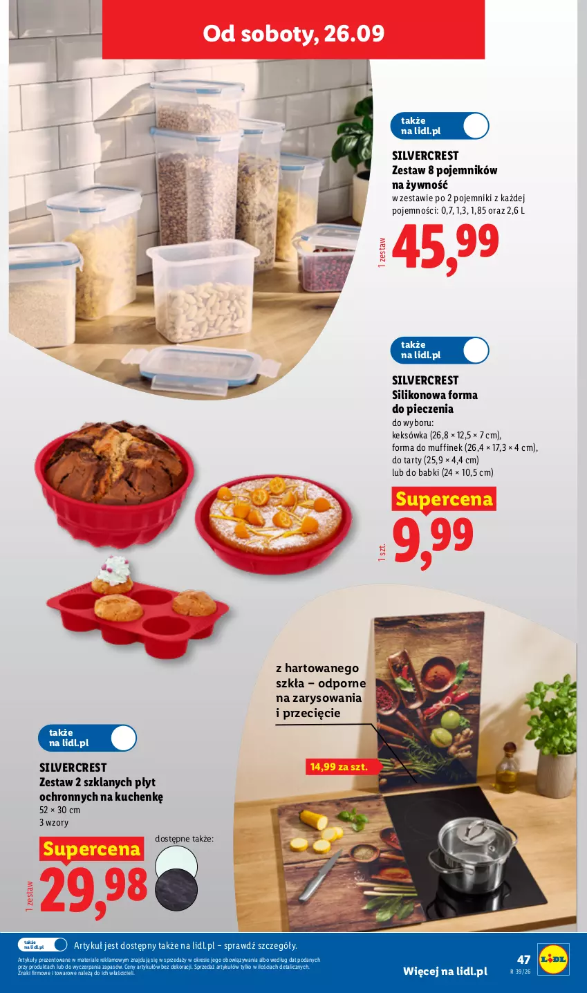 Gazetka promocyjna Lidl - Gazetka ważna od 21.09 do 26.09 - ważna 21.09 do 26.09.2026 - strona 55 - produkty: Forma do pieczenia, Keksówka, Piec, Pojemnik, Por, Silvercrest
