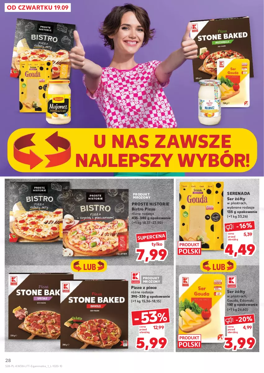 Gazetka promocyjna Kaufland - Gazetka tygodnia - ważna 19.09 do 25.09.2024 - strona 28 - produkty: Edam, Gouda, Piec, Pizza, Ser