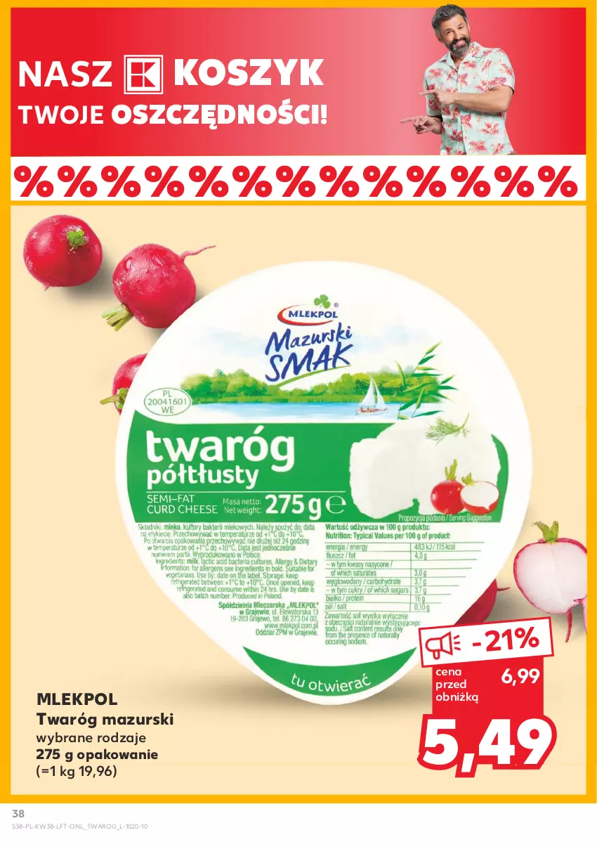 Gazetka promocyjna Kaufland - Gazetka tygodnia - ważna 19.09 do 25.09.2024 - strona 38 - produkty: Kosz, Twaróg