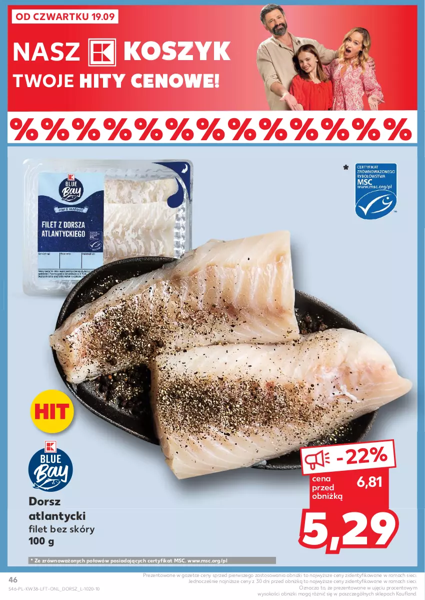 Gazetka promocyjna Kaufland - Gazetka tygodnia - ważna 19.09 do 25.09.2024 - strona 46 - produkty: Dorsz, Kosz, Rama, Sok