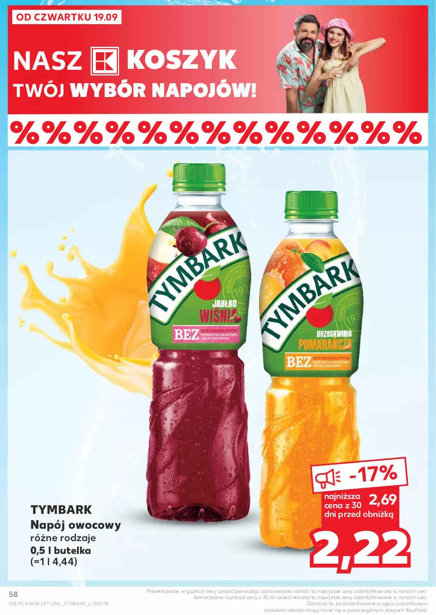 Gazetka promocyjna Kaufland - Gazetka tygodnia - ważna 19.09 do 25.09.2024 - strona 58 - produkty: Kosz, Napój, Rama, Sok, Tymbark