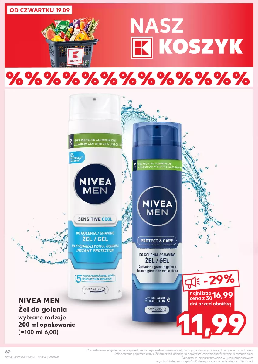 Gazetka promocyjna Kaufland - Gazetka tygodnia - ważna 19.09 do 25.09.2024 - strona 62 - produkty: Kosz, Nivea, Nivea Men, Rama, Sok