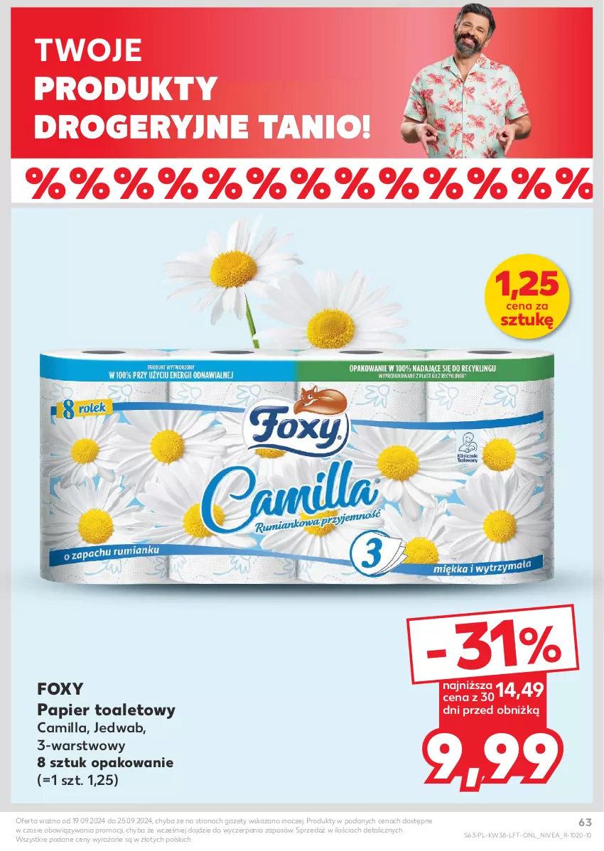 Gazetka promocyjna Kaufland - Gazetka tygodnia - ważna 19.09 do 25.09.2024 - strona 63 - produkty: Foxy, Nivea, Papier, Papier toaletowy