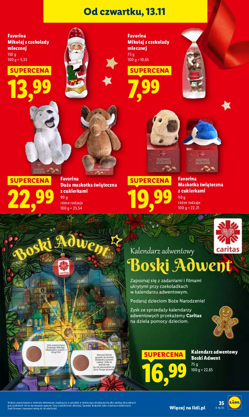 Gazetka promocyjna Lidl - GAZETKA - ważna 13.11 do 15.11.2025 - strona 35 - produkty: Cukier, Fa, Kalendarz, Kalendarz adwentowy