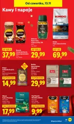 Gazetka promocyjna Lidl - GAZETKA - Gazetka - ważna od 15.11 do 15.11.2025 - strona 43 - produkty: Torebka, Kawa rozpuszczalna, Gin, BIC, Kawa ziarnista, Bell, Kawa mielona, Kawa, Dilmah, Herbata czarna, Napoje, Czekolada, Bella, Herbata