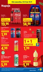 Gazetka promocyjna Lidl - GAZETKA - Gazetka - ważna od 15.11 do 15.11.2025 - strona 45 - produkty: Gra, Red Bull, Coca-Cola, Napoje, Pepsi, Schweppes, Napój gazowany, Woda, Napój, Kokos, Imbir