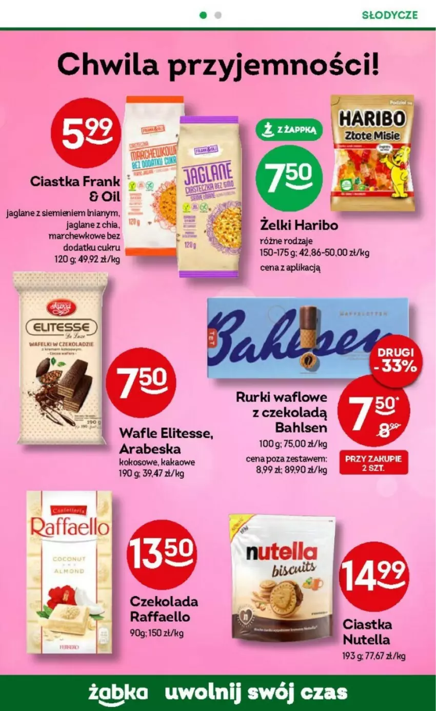 Gazetka promocyjna Żabka - ważna 13.09 do 19.09.2023 - strona 43 - produkty: Ciastka, Czekolada, Fa, Haribo, Kakao, Kokos, Raffaello, Rurki, Wafle