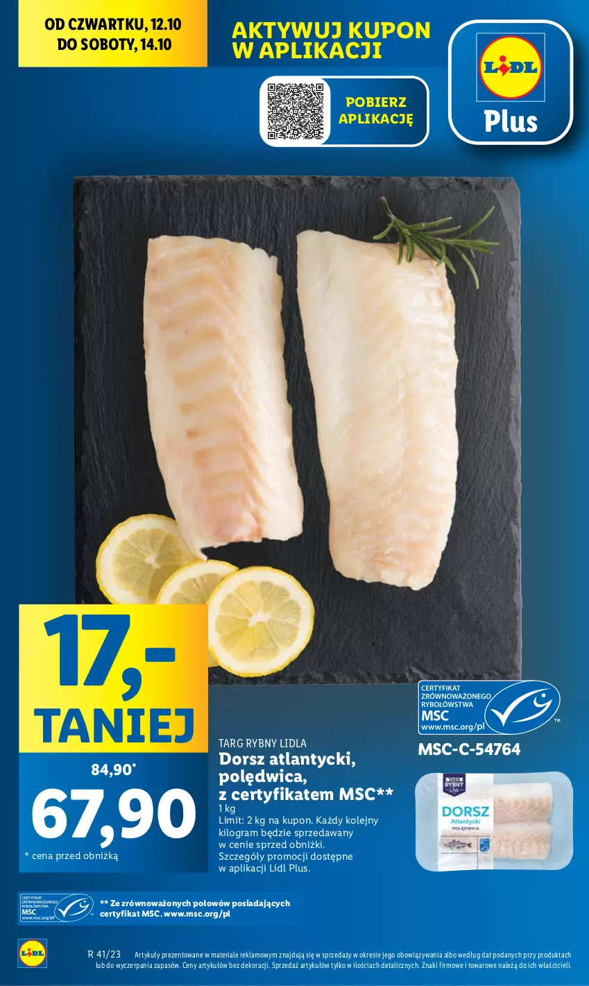 Gazetka promocyjna Lidl - GAZETKA - ważna 12.10 do 14.10.2023 - strona 14 - produkty: Dorsz, Gra, Olej, Polędwica