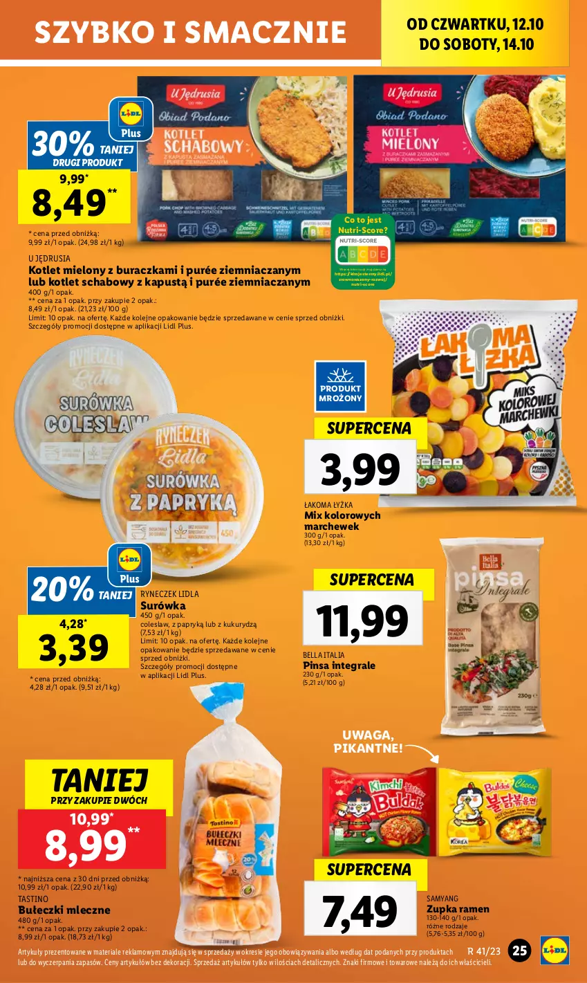 Gazetka promocyjna Lidl - GAZETKA - ważna 12.10 do 14.10.2023 - strona 35 - produkty: Bell, Bella, Bułeczki, Bułeczki mleczne, Gra, Kapustą, Kotlet, Olej, Pur, Surówka, Waga, Wazon