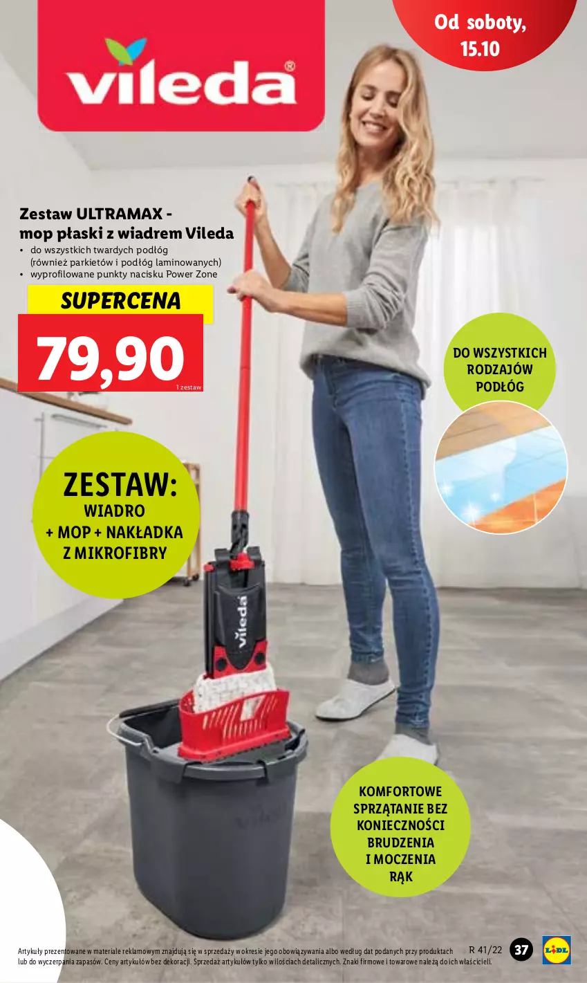 Gazetka promocyjna Lidl - GAZETKA - ważna 10.10 do 15.10.2022 - strona 41 - produkty: Mop, Sprzątanie, Wiadro