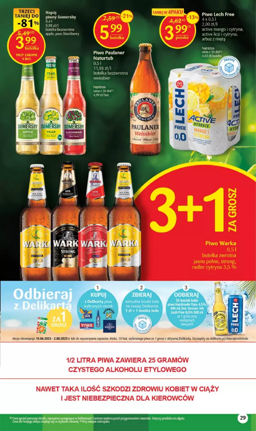 Gazetka promocyjna Delikatesy Centrum - Gazetka DC23-23 - ważna 15.06 do 21.06.2023 - strona 29 - produkty: Arbuz, Fa, Gra, Lack, LG, Liczi, Napój, Piec, Piwa, Por, Rum, Somersby