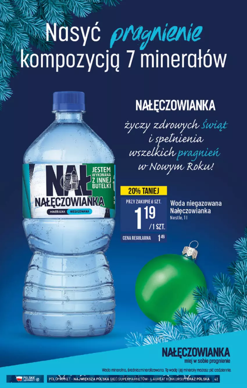 Gazetka promocyjna PoloMarket - Gazetka pomocyjna - ważna 15.12 do 21.12.2021 - strona 41 - produkty: Laur, Nałęczowianka, Woda, Woda niegazowana