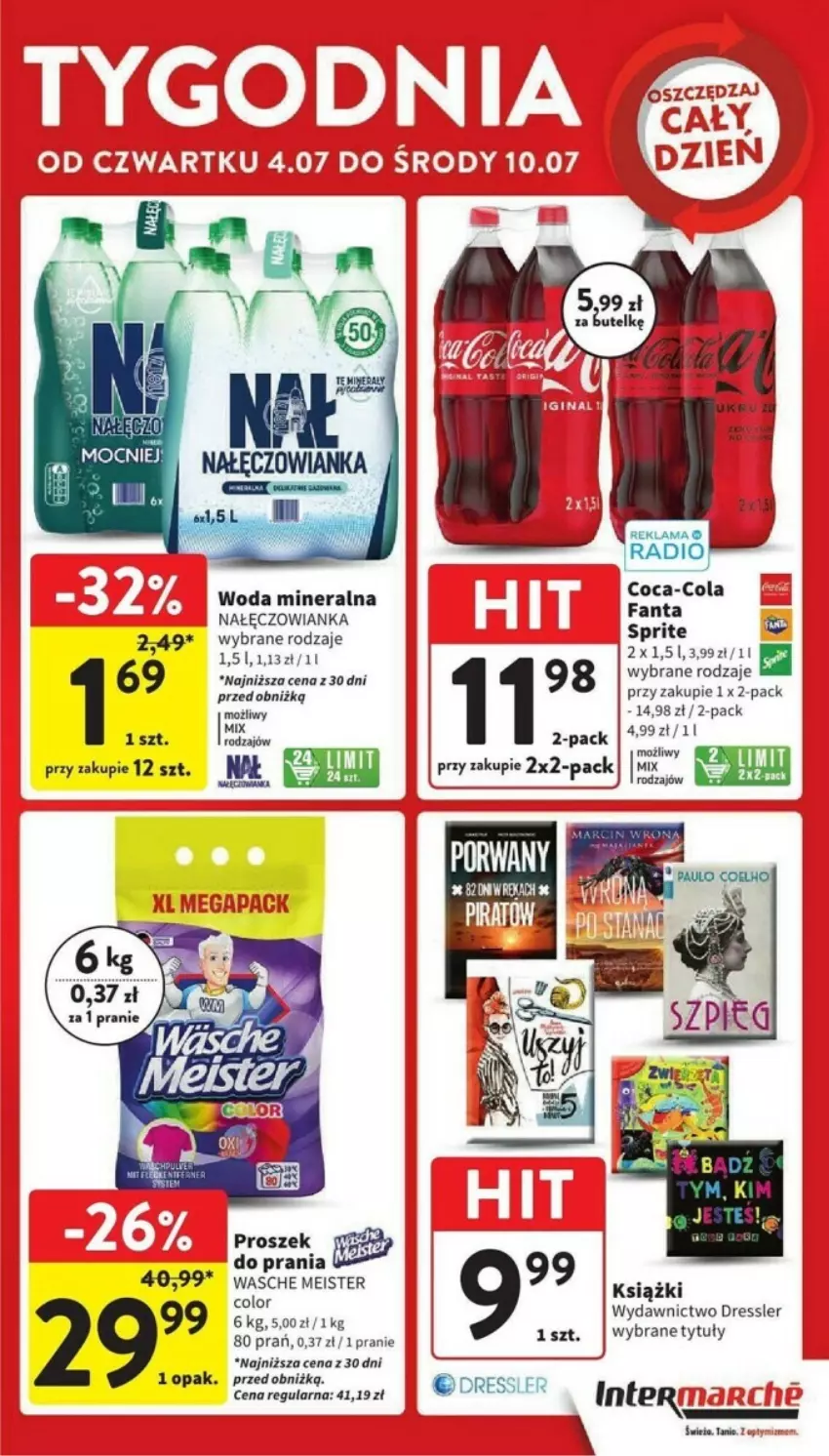 Gazetka promocyjna Intermarche - ważna 04.07 do 10.07.2024 - strona 36 - produkty: Coca-Cola, Dres, Fa, Fanta, Nałęczowianka, Sprite, Woda, Woda mineralna