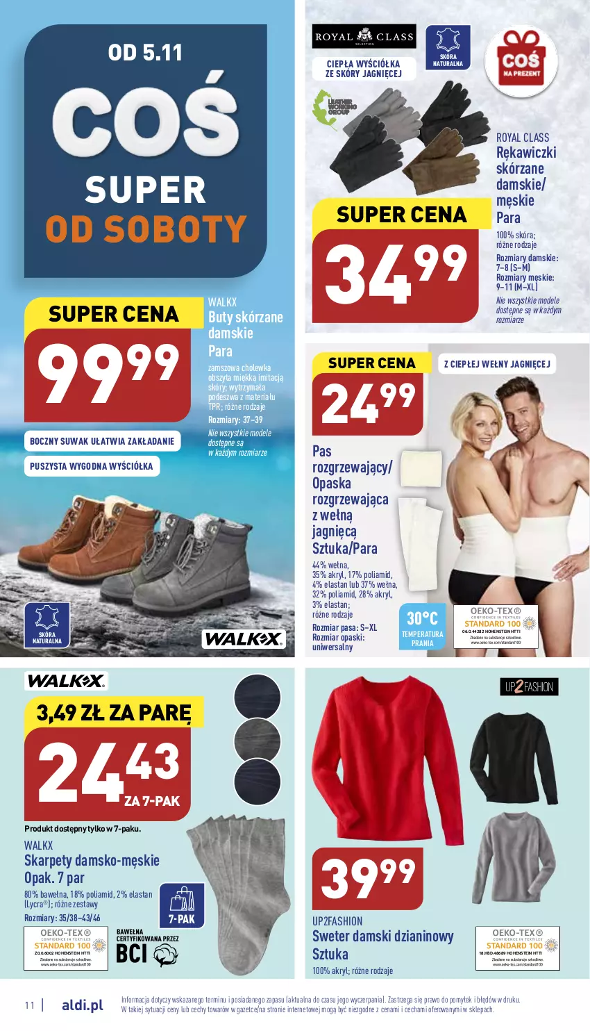 Gazetka promocyjna Aldi - Zaplanuj zakupy wcześniej - ważna 02.11 do 05.11.2022 - strona 11 - produkty: Buty, Fa, Karp, Opaska, Sweter, Wełna