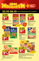 Gazetka promocyjna Biedronka - Od poniedzialku - Gazetka - ważna od 28.10 do 28.10.2023 - strona 28 - produkty: Kurczak, Makaron, Parówki sokoliki, Sos, Sok, Ser, Garnek, Sokołów, Parówki, Winiary, Margaryna, Zapiekanka, Morliny, Hochland, Gouda, Kasia, Berlinki
