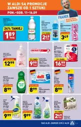 Gazetka promocyjna Aldi - Pełna oferta - Gazetka - ważna od 16.09 do 16.09.2023 - strona 13 - produkty: Pur, Mus, Palmolive, Do mycia naczyń, Spray do czyszczenia, Majtki, Pasta do zębów, Płyn do mycia naczyń, Lacalut, Tiger, Napój izotoniczny, Muszynianka, Oshee, Woda mineralna, Płyn do mycia, Pieluchomajtki, Sidolux, Woda, Napój, Ambi Pur, Fa
