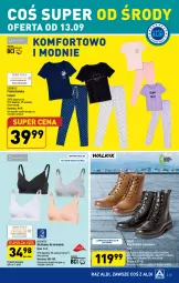 Gazetka promocyjna Aldi - Pełna oferta - Gazetka - ważna od 16.09 do 16.09.2023 - strona 35 - produkty: Buty, Biustonosz, Wełna, Karmi, Piżama, Queentex