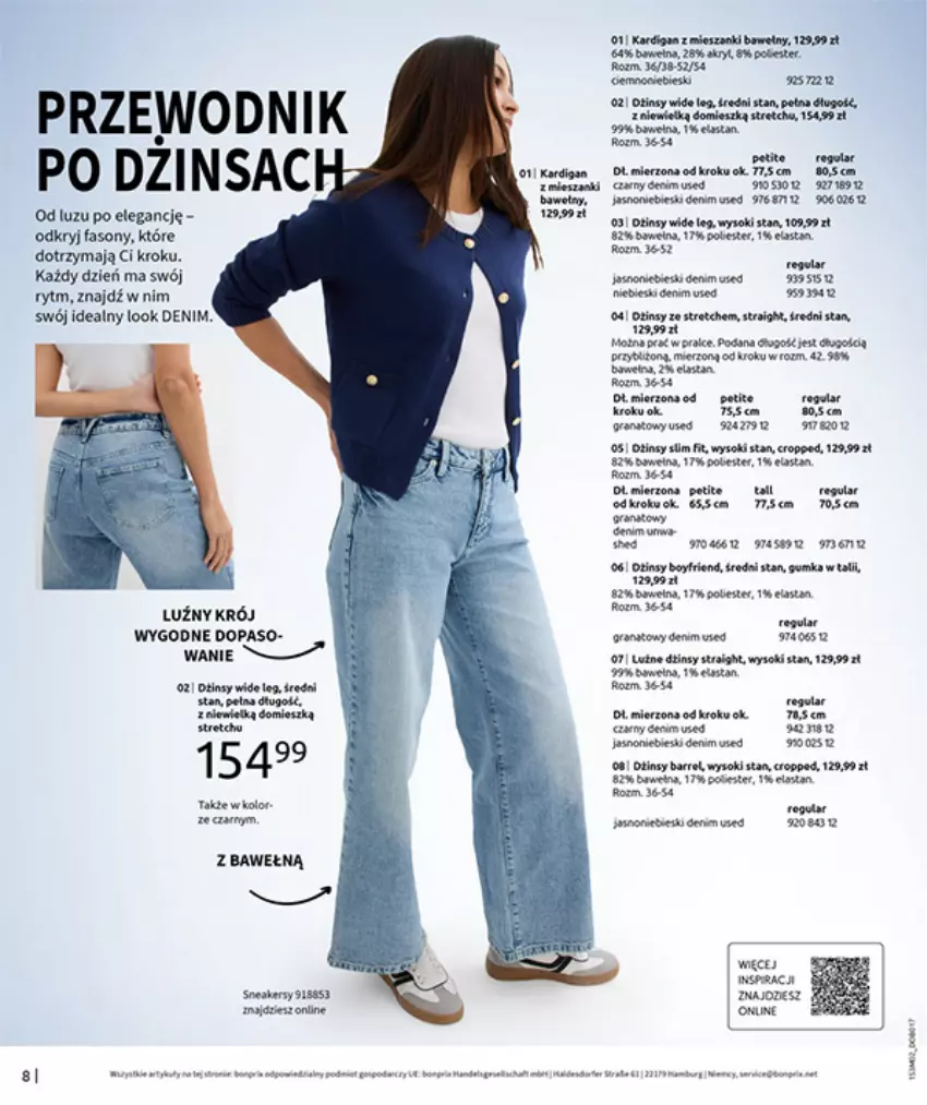 Gazetka promocyjna Bonprix - MODA, KTÓRA INSPIRUJE NA NOWO - ważna 19.02 do 09.03.2026 - strona 10 - produkty: Dżinsy, Fa, Gala, Gin, Gra, Granat, LG, Przewodnik, Rum, Sony, Wełna