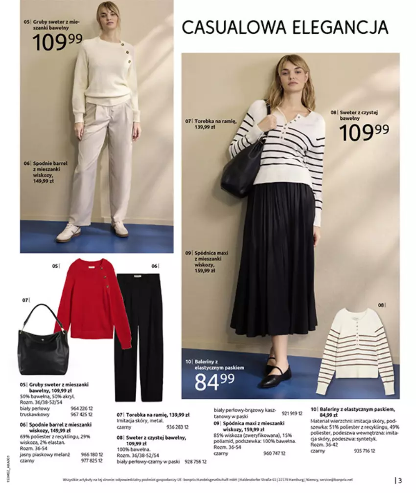 Gazetka promocyjna Bonprix - MODA, KTÓRA INSPIRUJE NA NOWO - ważna 19.02 do 09.03.2026 - strona 5 - produkty: K2, Kawa, Spódnica, Spodnie, Sweter, Torebka