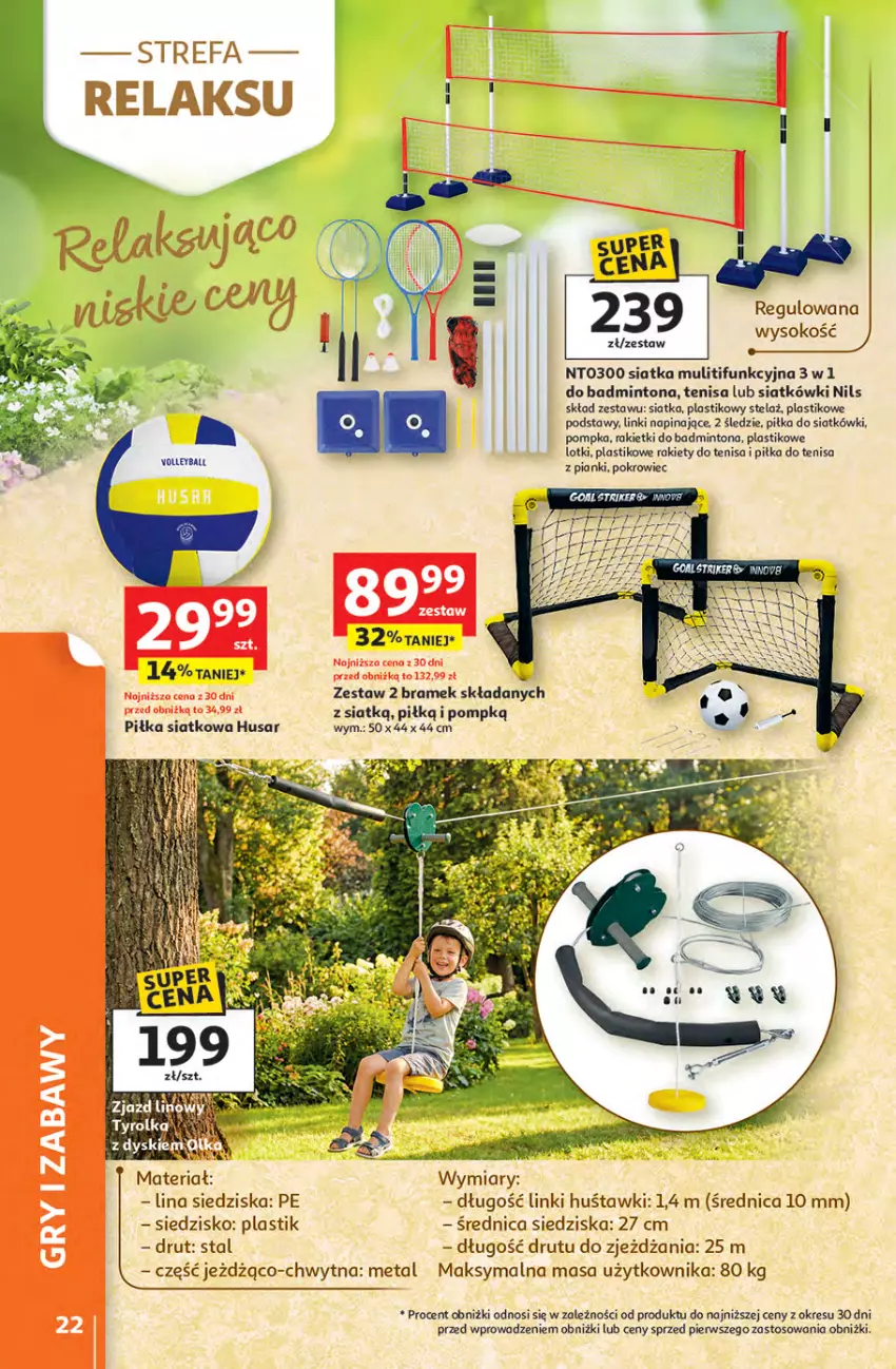 Gazetka promocyjna Auchan - Strefa Relaksu Hipermarket - ważna 09.04 do 22.04.2026 - strona 22 - produkty: Pokrowiec, Pompka, Siatka, Siedzisko