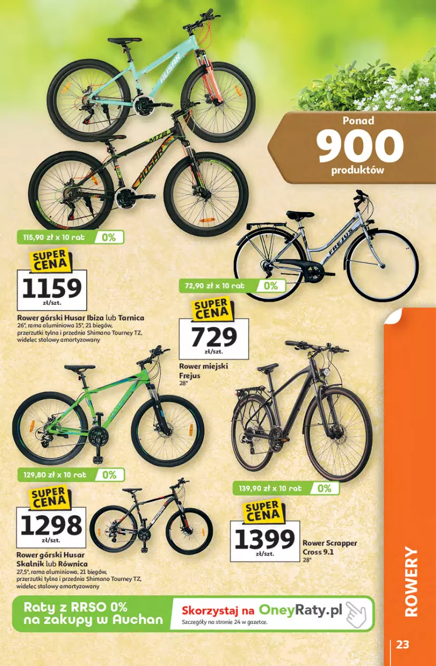 Gazetka promocyjna Auchan - Strefa Relaksu Hipermarket - ważna 09.04 do 22.04.2026 - strona 23 - produkty: Arnica, Rama, Rower, Widelec