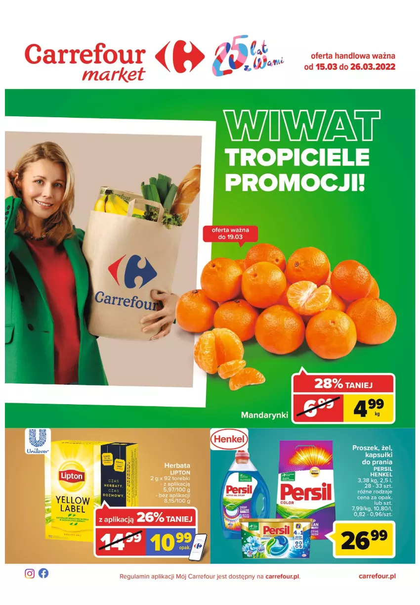 Gazetka promocyjna Carrefour - Gazetka Wielki wybór cenionych marek - ważna 01.03 do 12.03.2022 - strona 1 - produkty: Kapsułki do prania, Persil