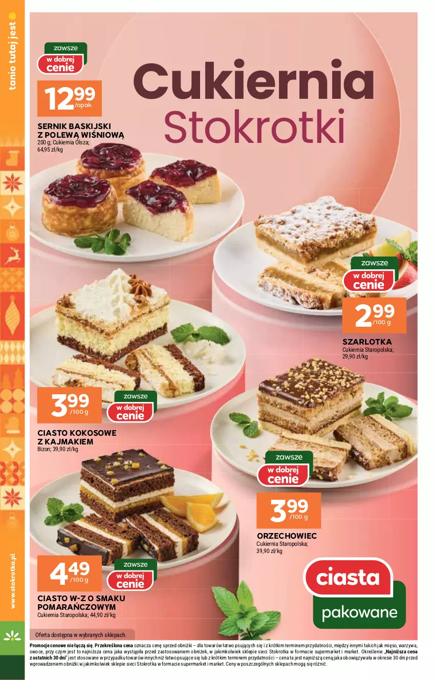 Gazetka promocyjna Stokrotka - Supermarket - ważna 20.11 do 26.11.2025 - strona 16 - produkty: Cukier, Kokos, Mięso, Owoce, Ser, Szarlotka, Warzywa