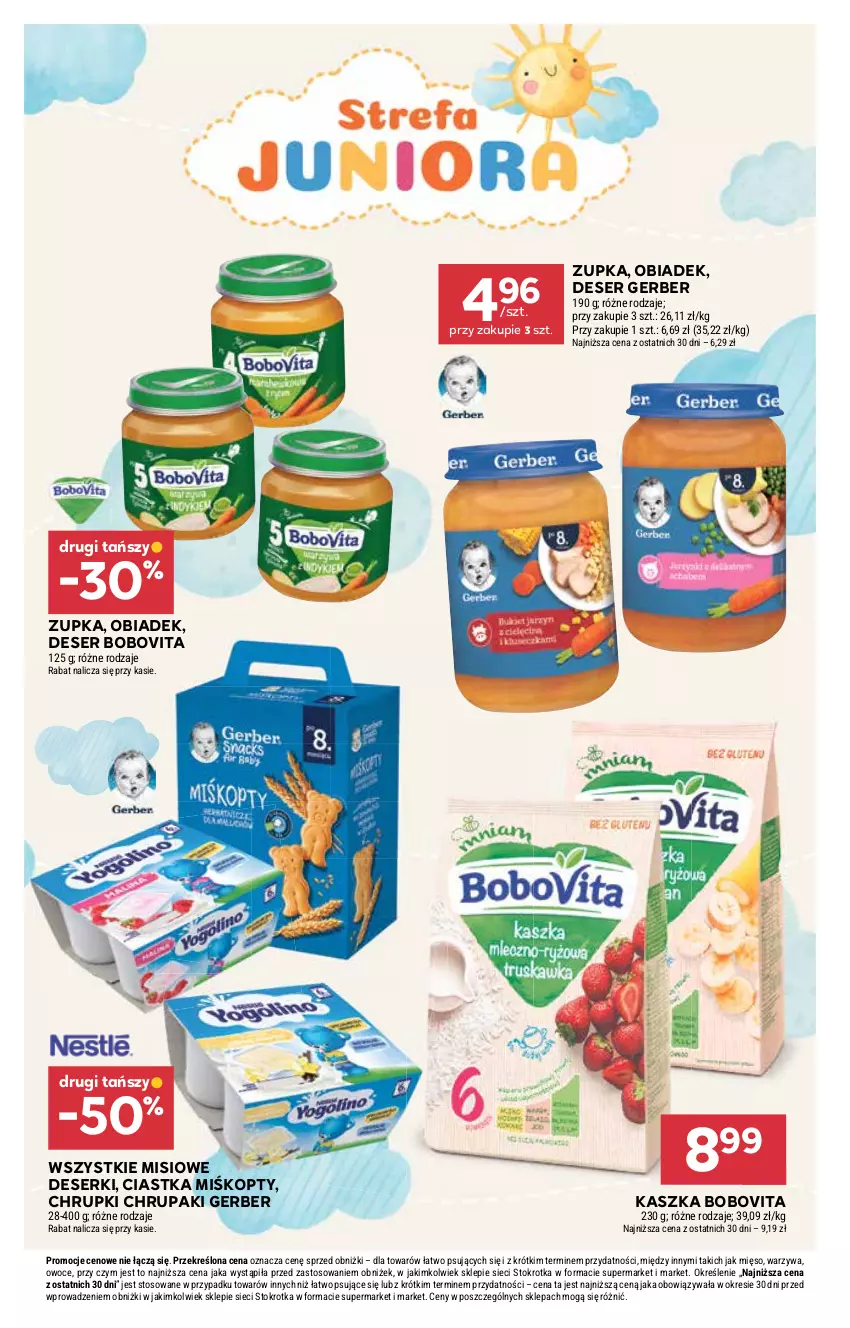 Gazetka promocyjna Stokrotka - Supermarket - ważna 20.11 do 26.11.2025 - strona 28 - produkty: BoboVita, Chrupki, Ciastka, Deser, Gerber, Mięso, Owoce, Ser, Warzywa