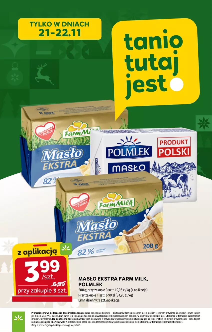 Gazetka promocyjna Stokrotka - Supermarket - ważna 20.11 do 26.11.2025 - strona 6 - produkty: Fa, Farm Milk, Masło, Mięso, Owoce, POLMLEK, Warzywa