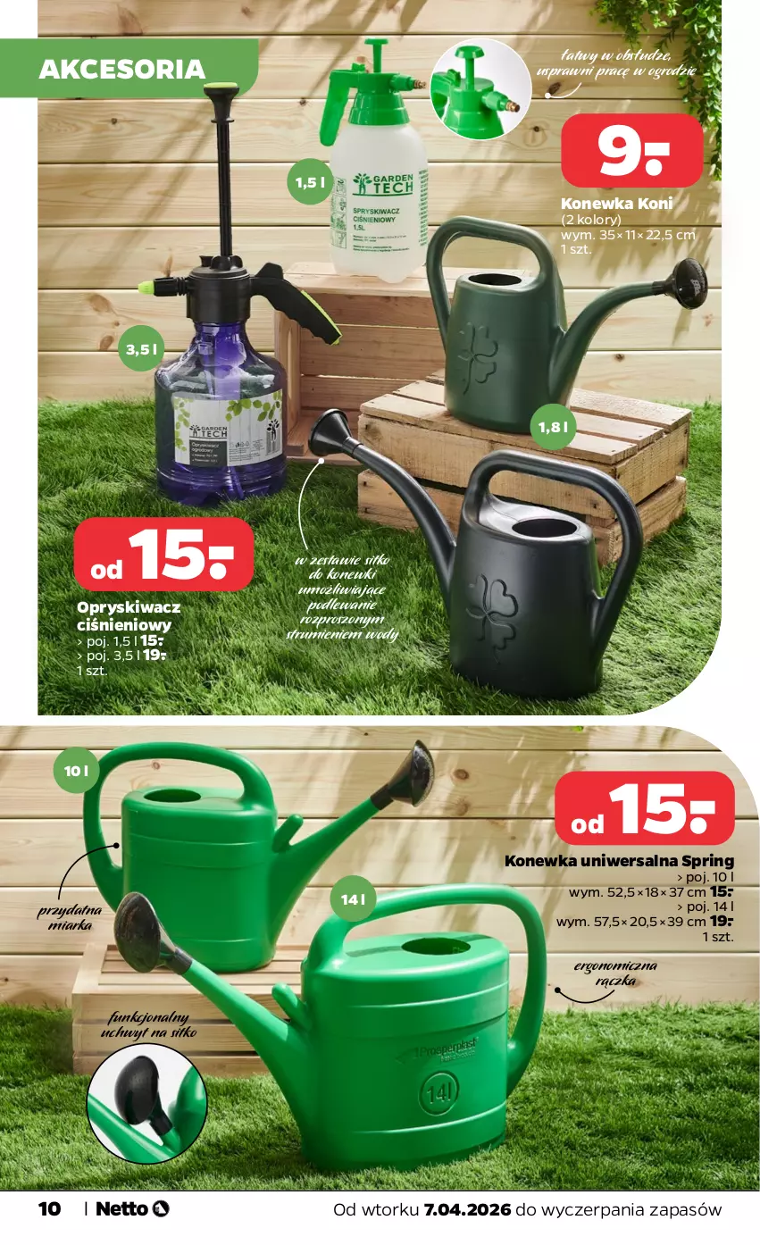 Gazetka promocyjna Netto - KATALOG_DOM_I_OGROD_2026 - ważna 07.04 do 30.04.2026 - strona 10 - produkty: Konewka, Miarka, Rum, Sitko
