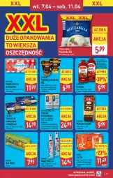 Gazetka promocyjna Aldi - Pełna oferta - Gazetka - ważna od 11.04 do 11.04.2026 - strona 17 - produkty: Mozzarella, Ketchup, Makaron, Sos, Sok, Ice tea, Kawa, Golden Seafood, Pudding, Napój mleczny, Tuńczyk, Kubuś, Pudliszki, Napój, Olej, Olma