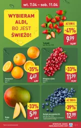 Gazetka promocyjna Aldi - Pełna oferta - Gazetka - ważna od 11.04 do 11.04.2026 - strona 3 - produkty: Borówka, Truskawki, Pomarańcze, Wino, Mango